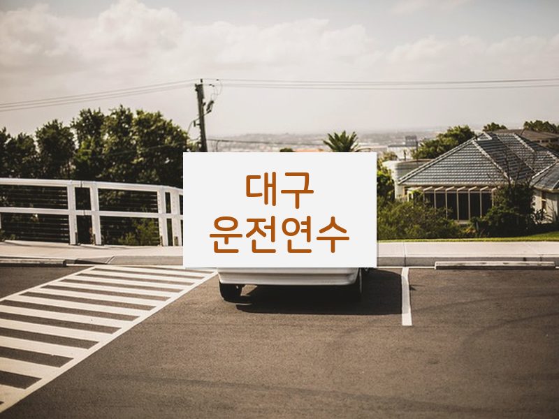 대구운전연수 후기