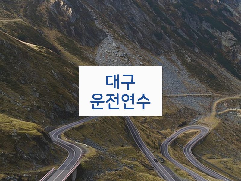 대구운전연수 후기