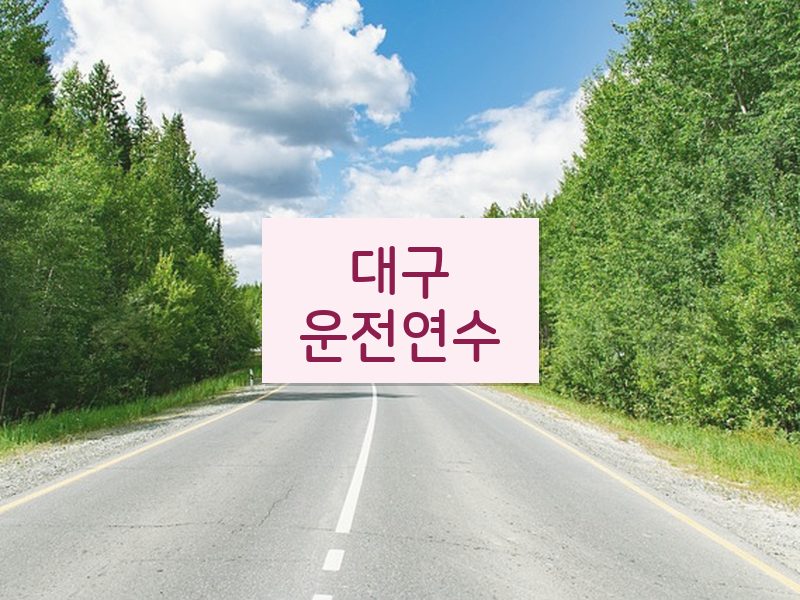 대구운전연수 후기