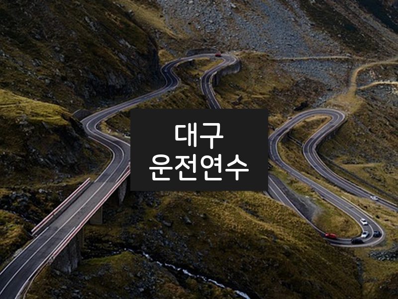 대구운전연수 후기