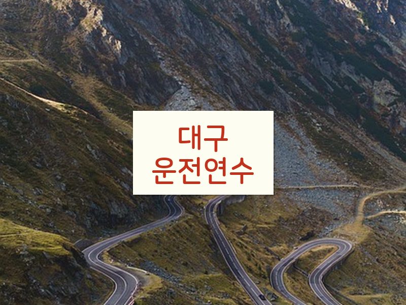 대구운전연수 후기