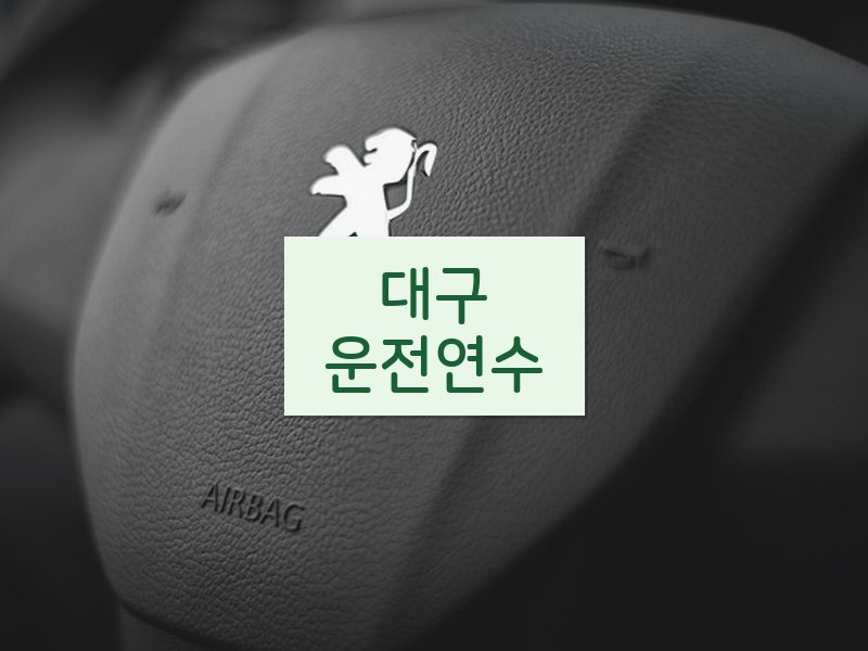 대구운전연수 후기