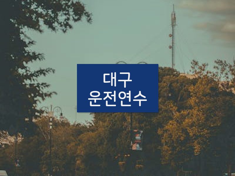 대구운전연수 후기