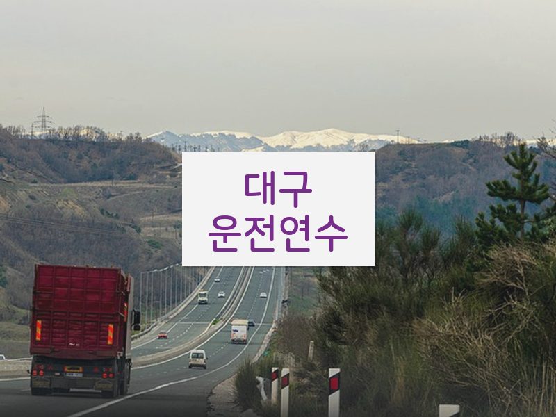 대구운전연수 후기