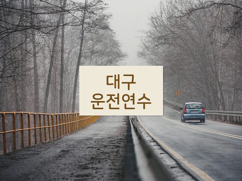 대구운전연수 후기