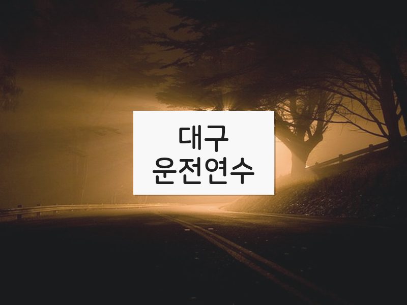 대구운전연수 후기