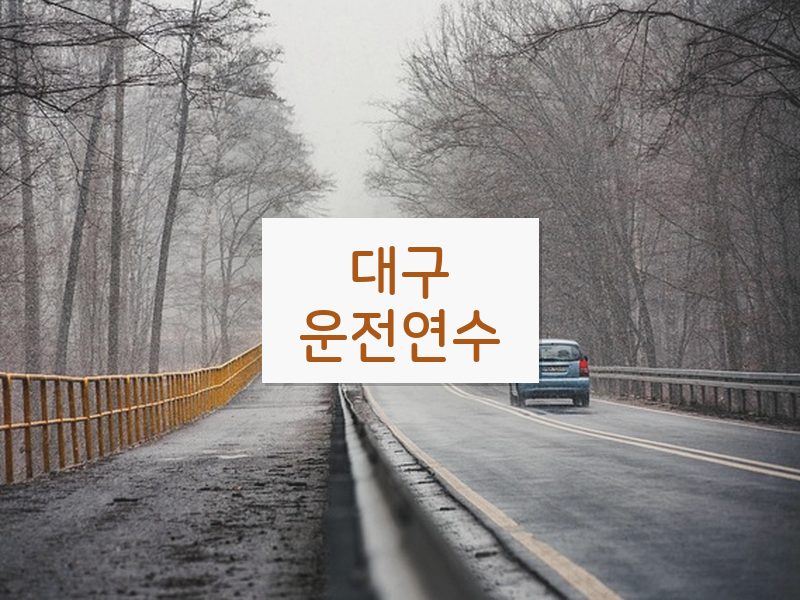 대구운전연수 후기