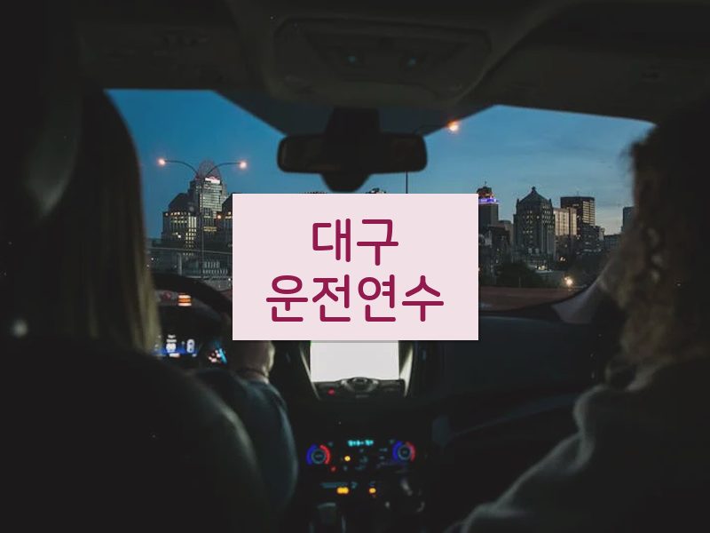 대구운전연수 후기