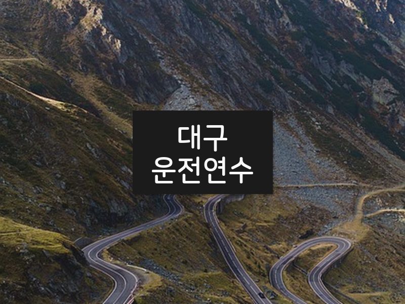 대구운전연수 후기