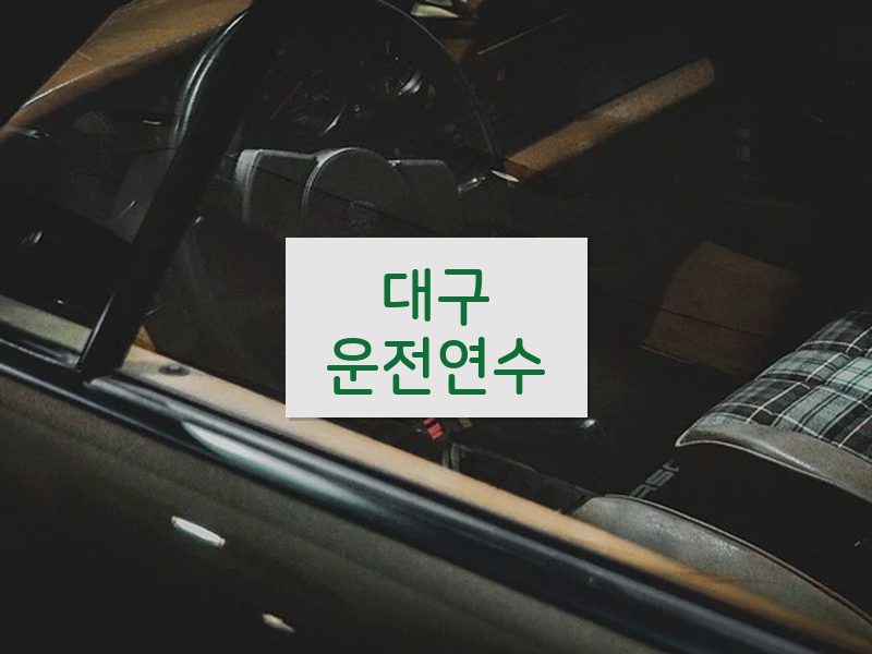 대구운전연수 후기