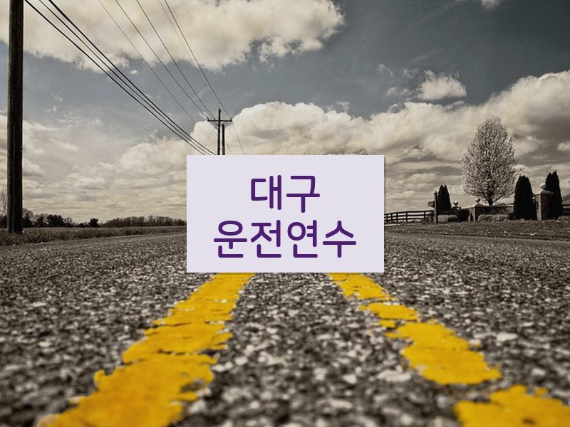 대구운전연수 후기