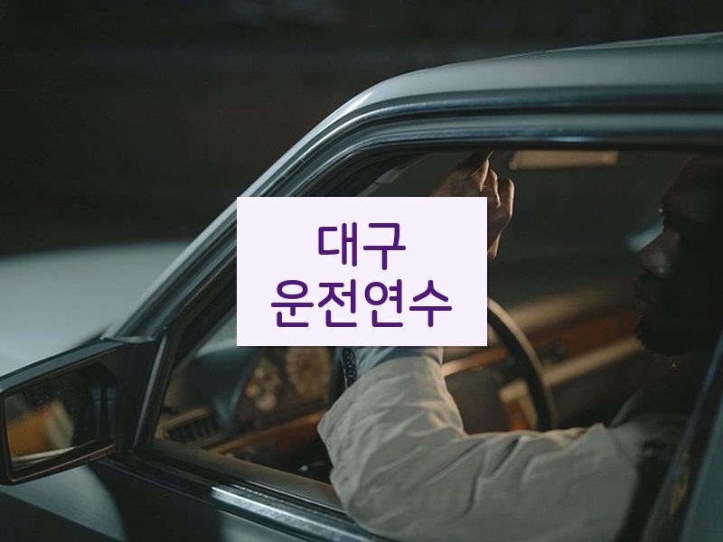 대구운전연수 후기