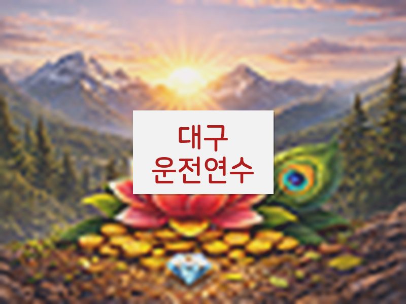 대구운전연수 후기