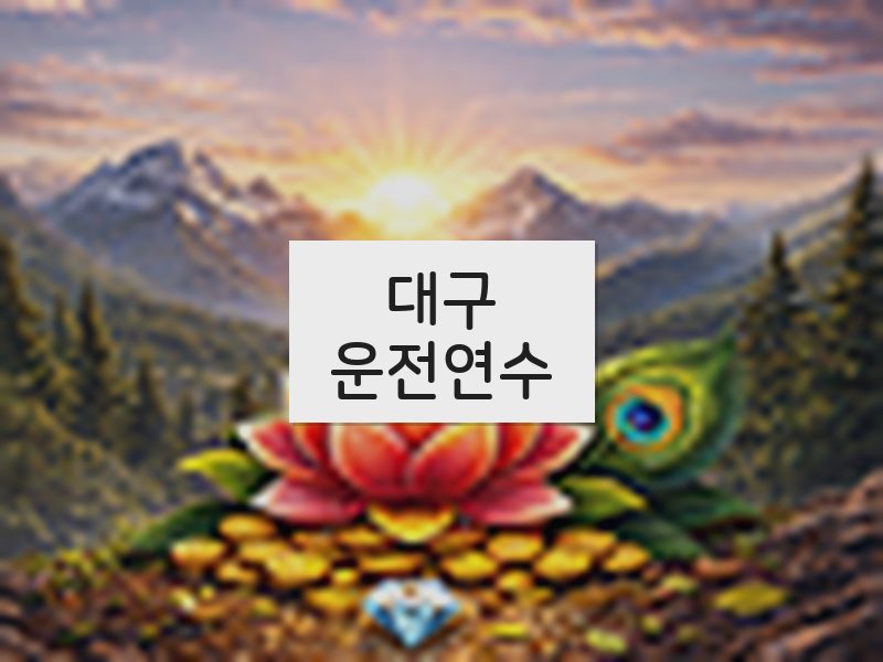 대구운전연수 후기