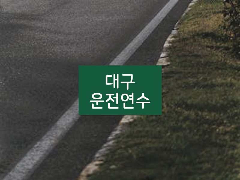 대구운전연수 후기