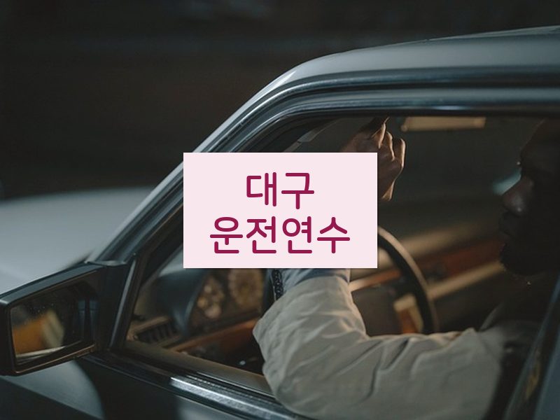 대구운전연수 후기