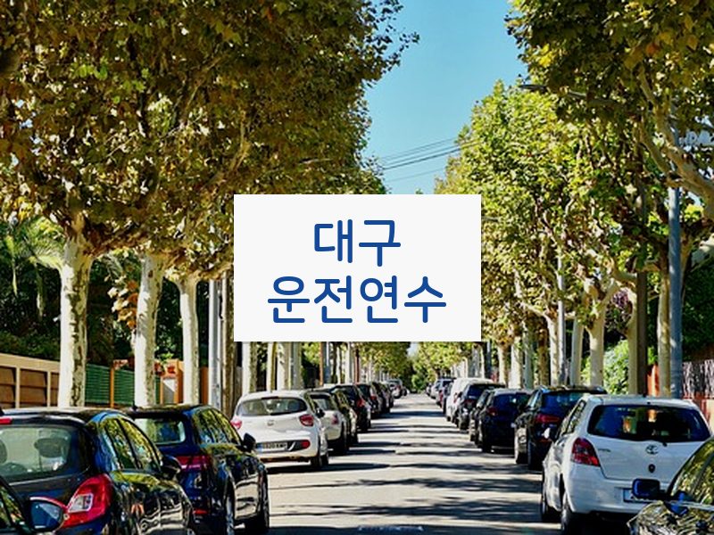 대구운전연수 후기