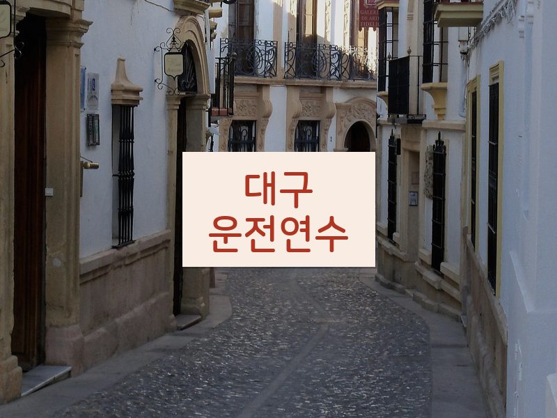 대구운전연수 후기