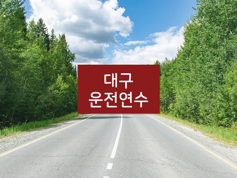 대구운전연수 후기