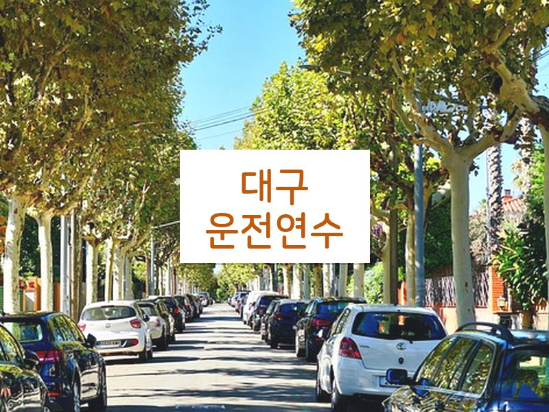 대구운전연수 후기