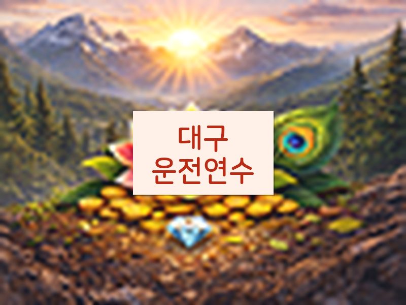 대구운전연수 후기