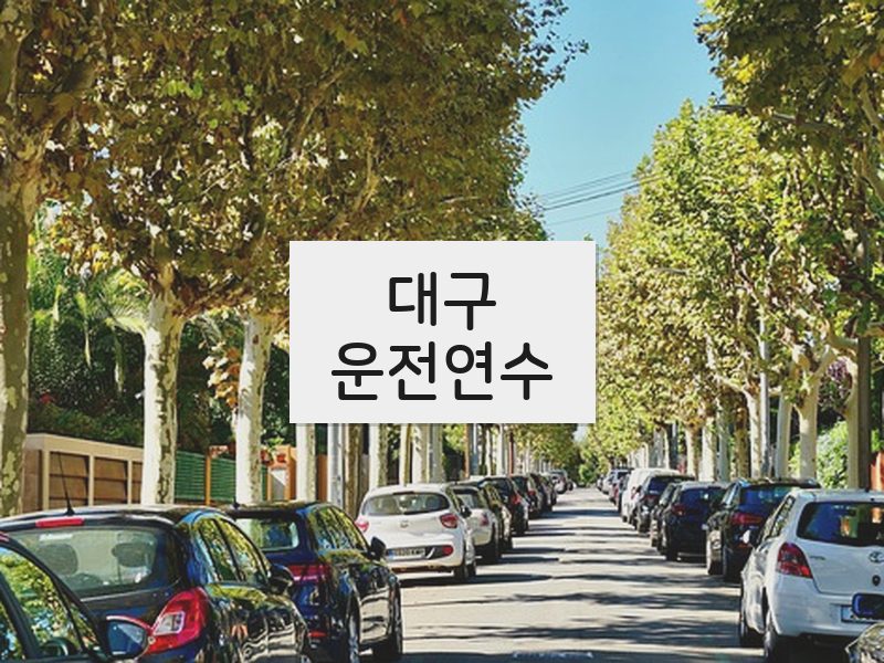 대구운전연수 후기