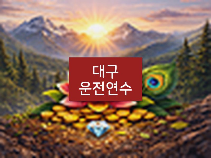 대구운전연수 후기