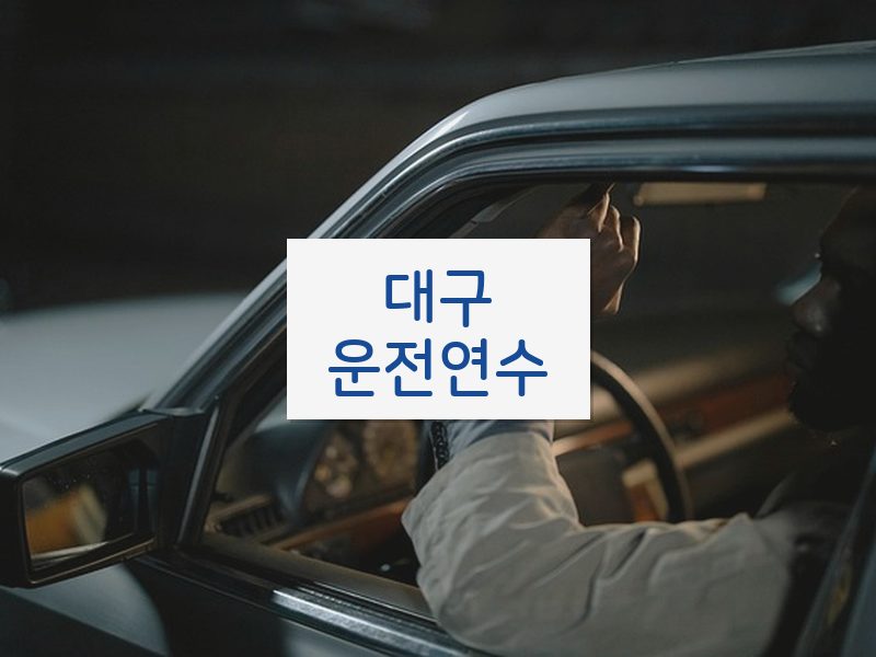 대구운전연수 후기