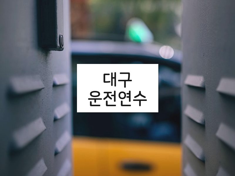대구운전연수 후기