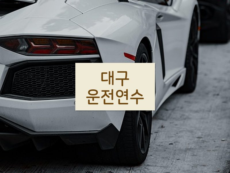 대구운전연수 후기