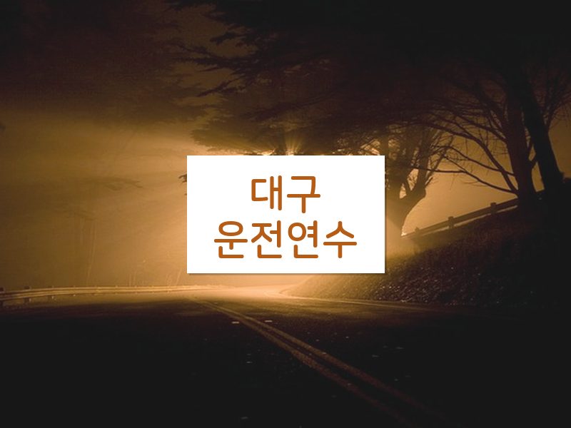 대구운전연수 후기