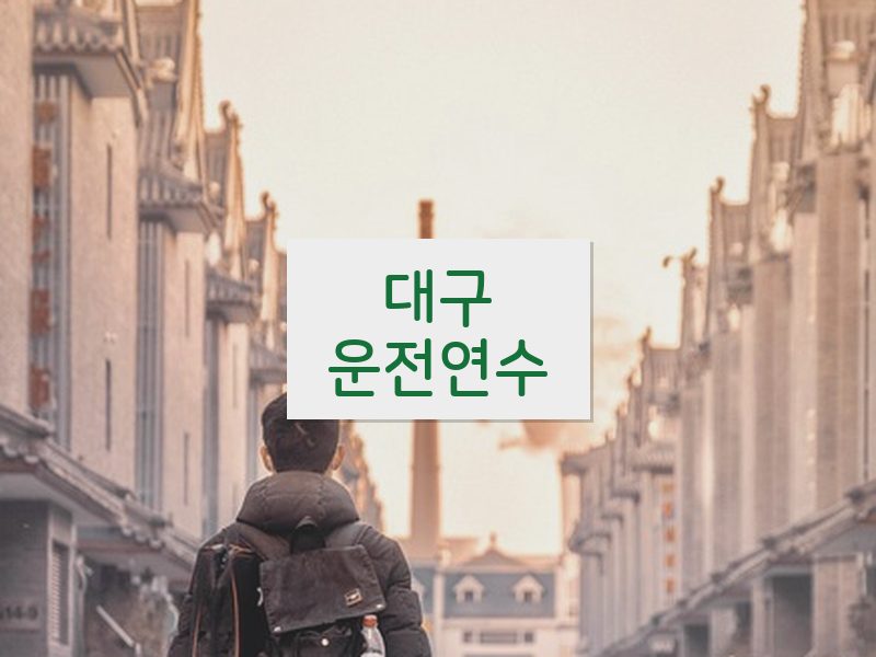 대구운전연수 후기