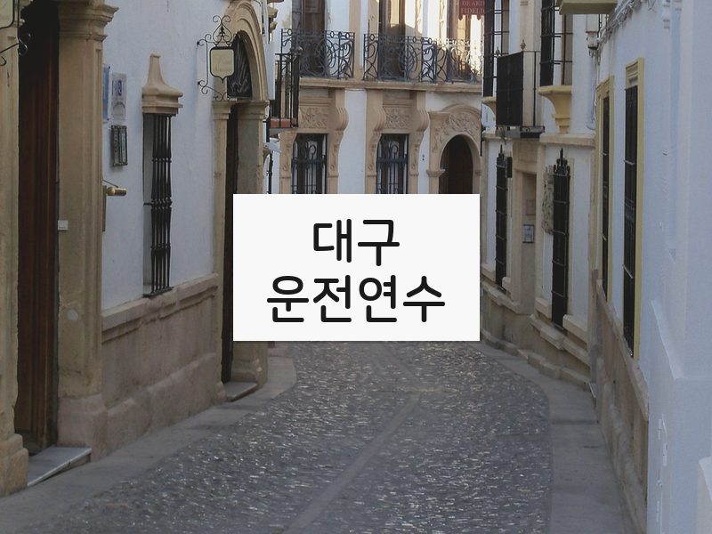 대구운전연수 후기