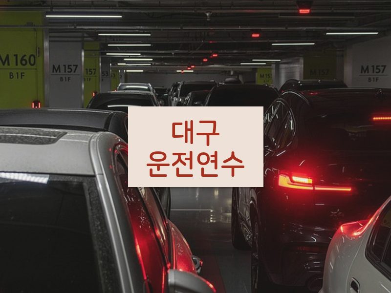 대구운전연수 후기