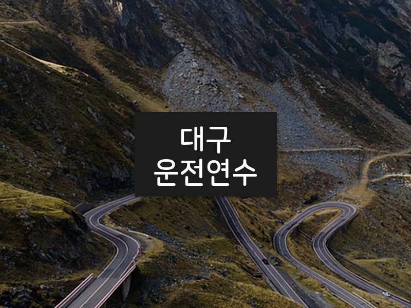 대구운전연수 후기