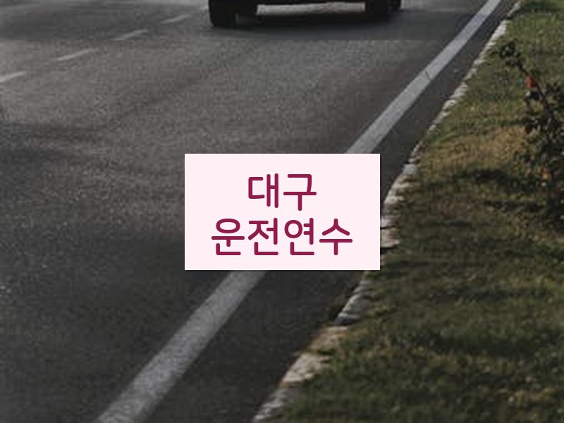 대구운전연수 후기