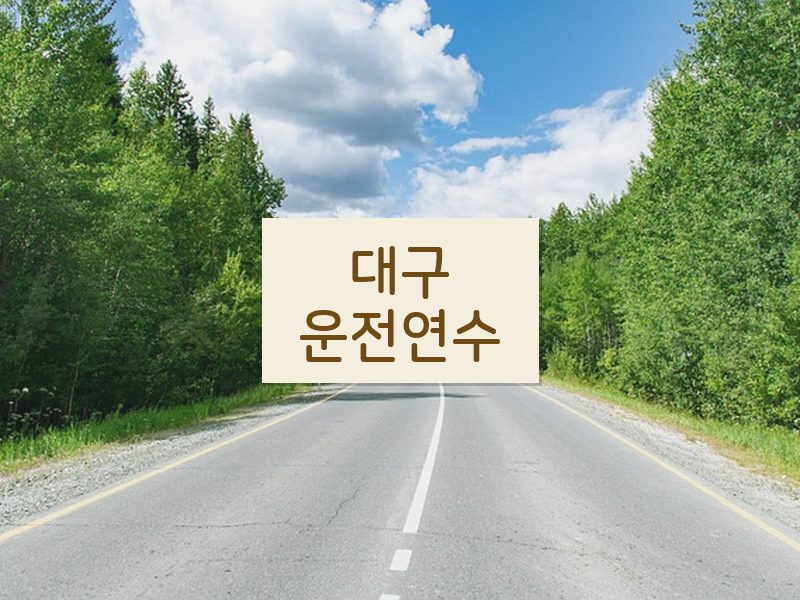 대구운전연수 후기