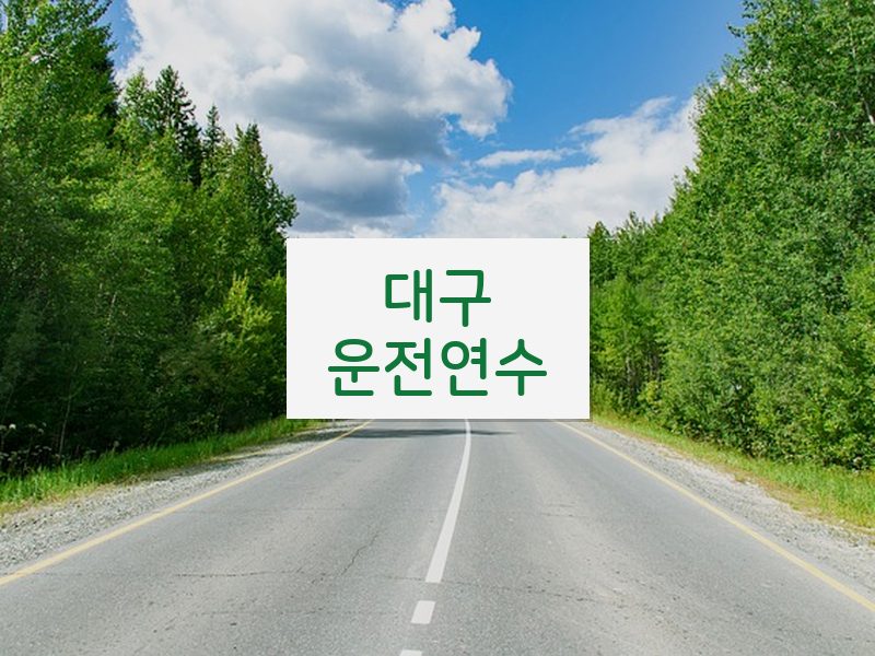 대구운전연수 후기