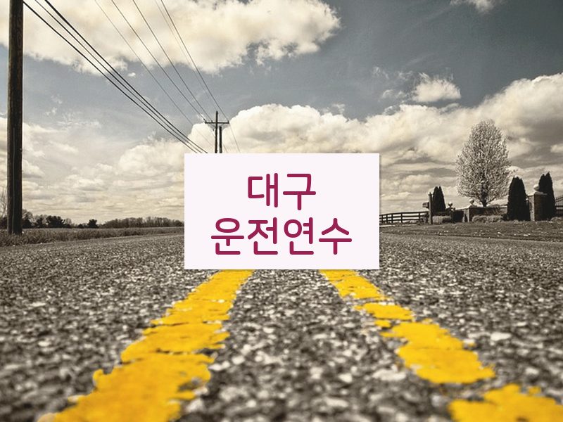 대구운전연수 후기