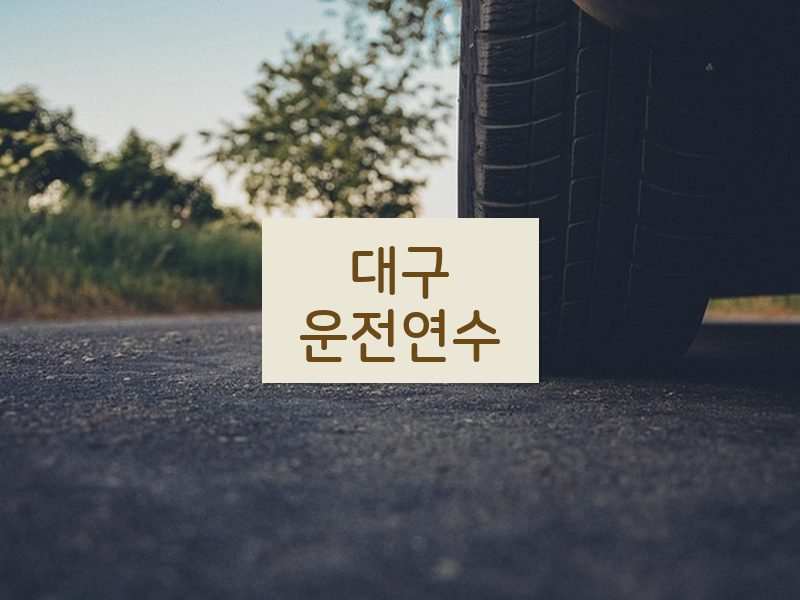 대구운전연수 후기