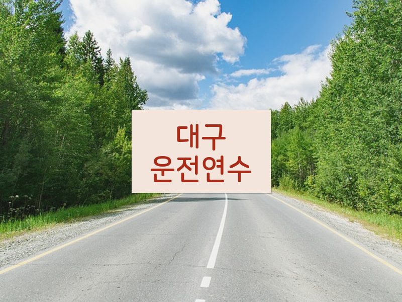 대구운전연수 후기