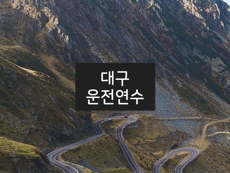 대구운전연수 후기