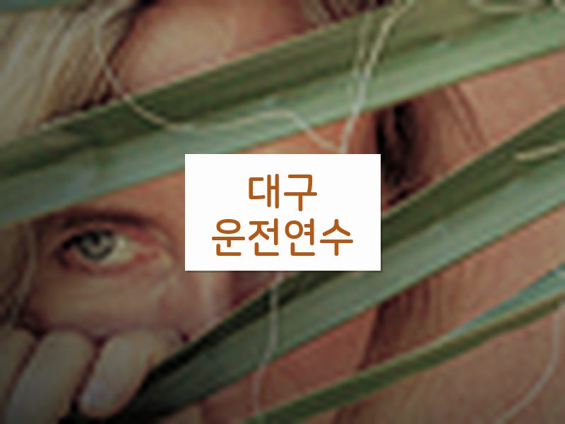 대구운전연수 후기