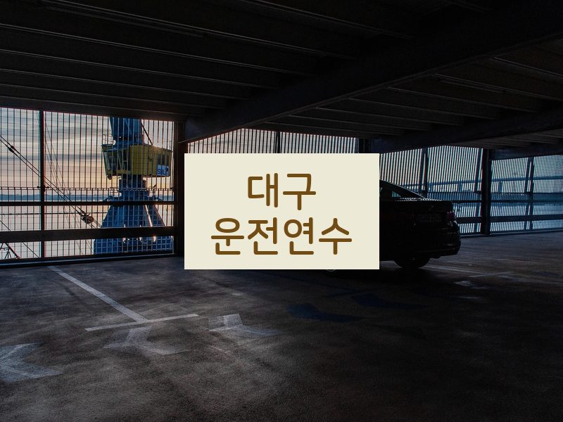 대구운전연수 후기