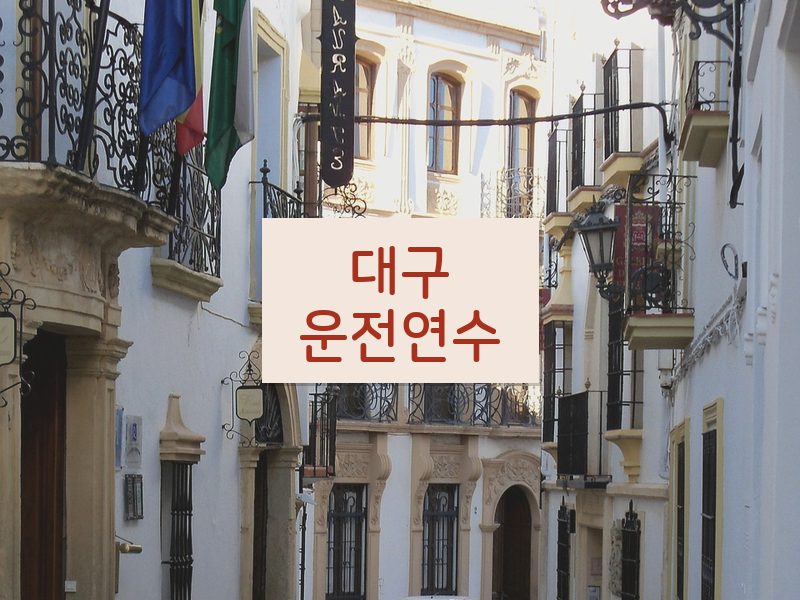 대구운전연수 후기