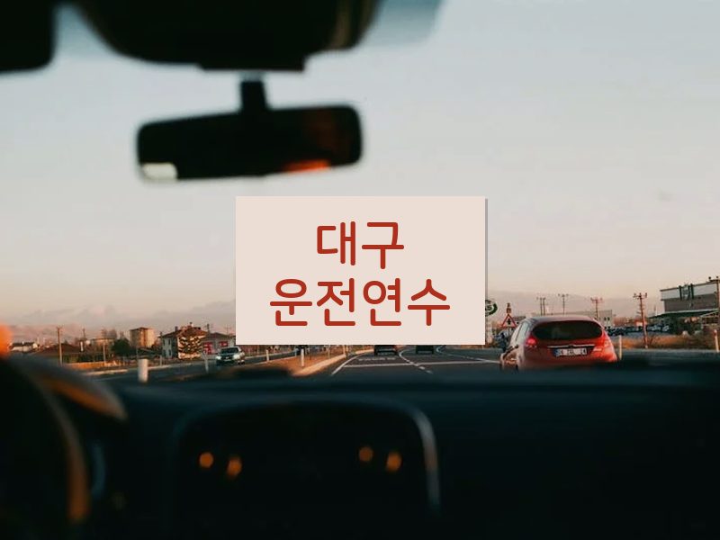 대구운전연수 후기