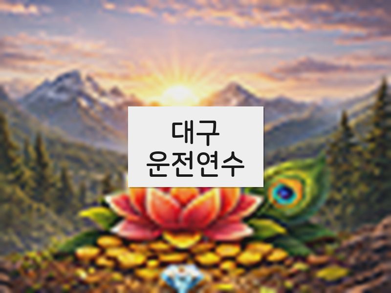 대구운전연수 후기