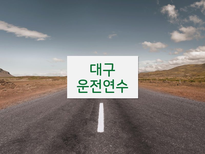 대구운전연수 후기