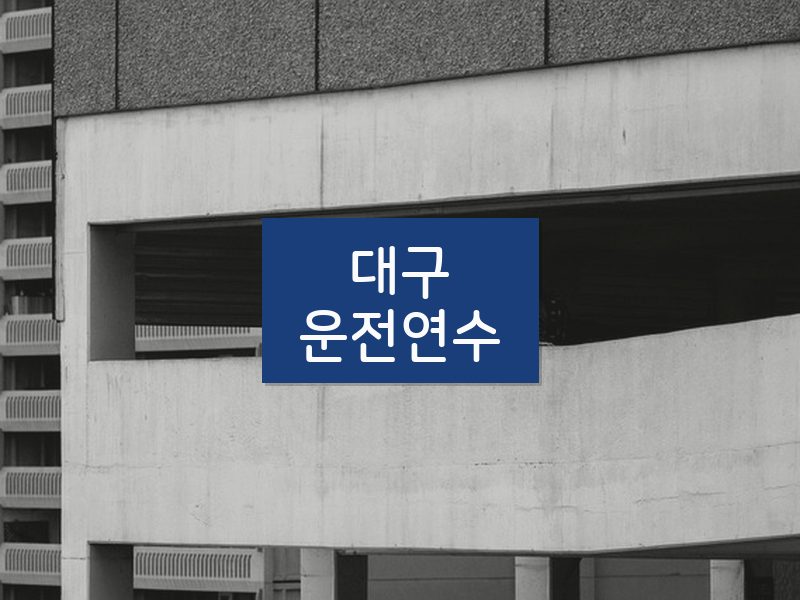 대구운전연수 후기