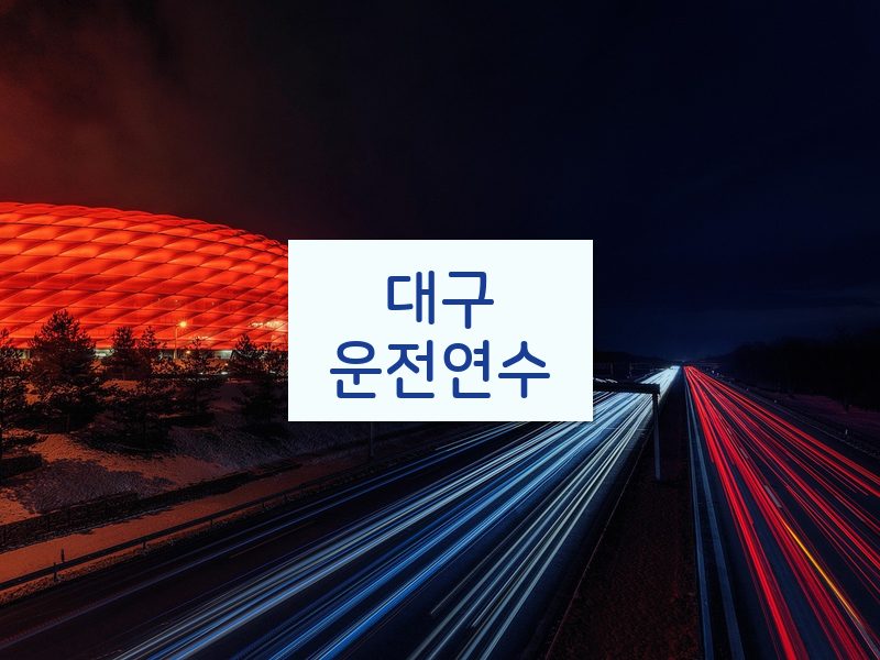 대구운전연수 후기